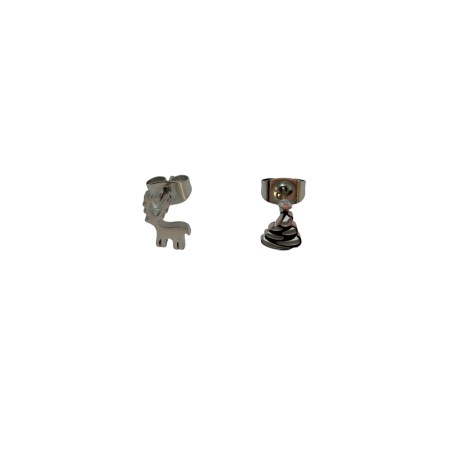 earrings stud silver tree and deer1